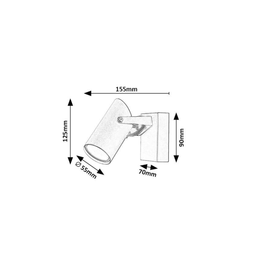 Rabalux - Προβολέας τοίχου 1xGU10/25W/230V