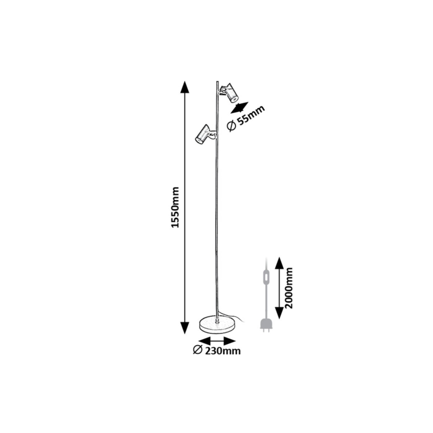 Rabalux - Επιδαπέδια λάμπα 2xGU10/10W/230V