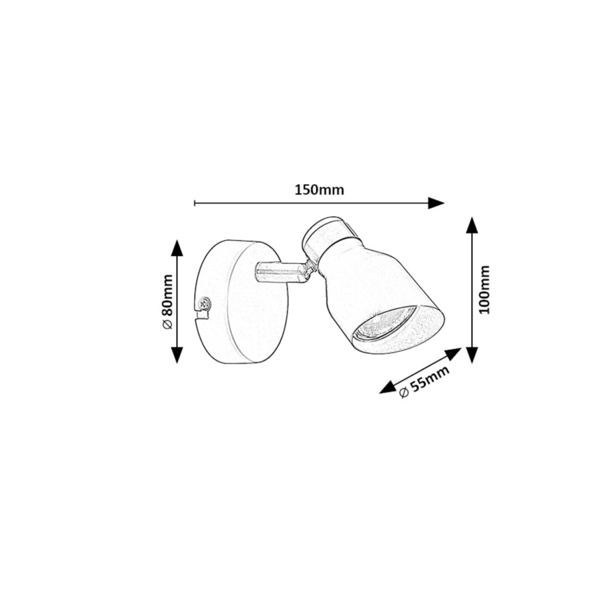 Rabalux - Προβολέας τοίχου 1xGU10/25W/230V
