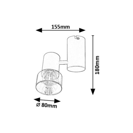 Rabalux - Φωτιστικό σποτ 1xE14/15W/230V