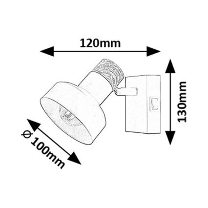 Rabalux - Σποτ τοίχου 1xE14/15W/230V