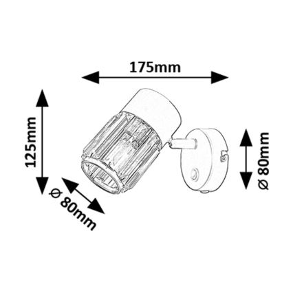 Rabalux - Σποτ τοίχου 1xE14/15W/230V