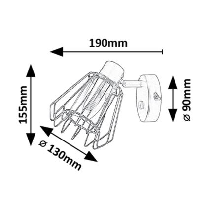 Rabalux - Σποτ τοίχου 1xE14/40W/230V