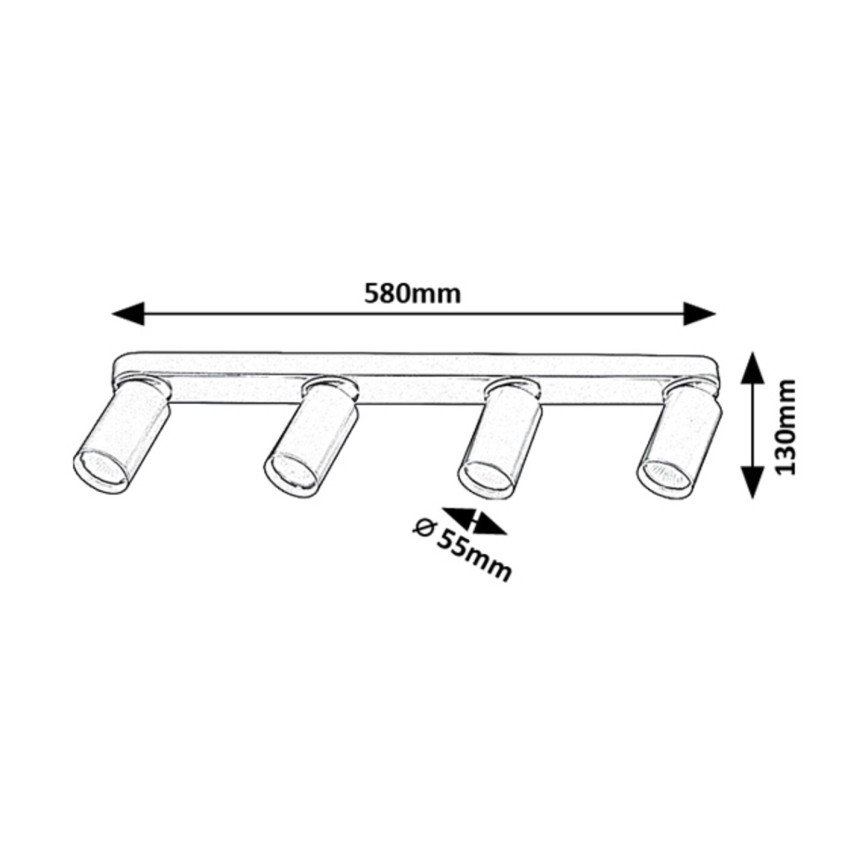 Rabalux - Φωτιστικό σποτ 4xGU10/5W/230V χρυσό