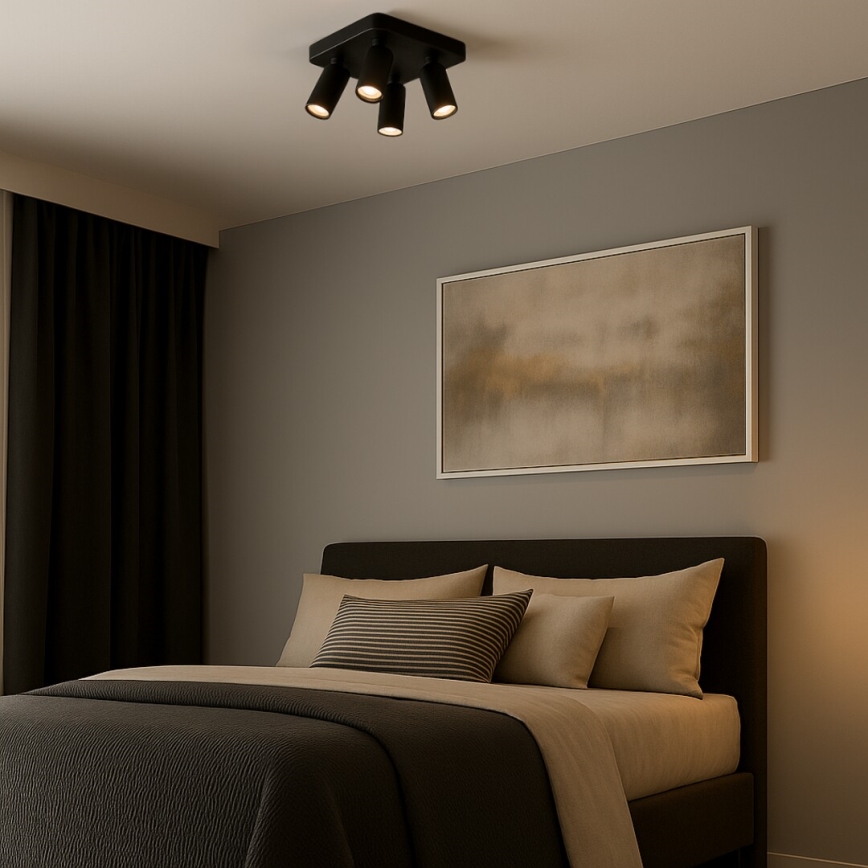 Rabalux - Φωτιστικό σποτ 4xGU10/7W/230V μαύρο