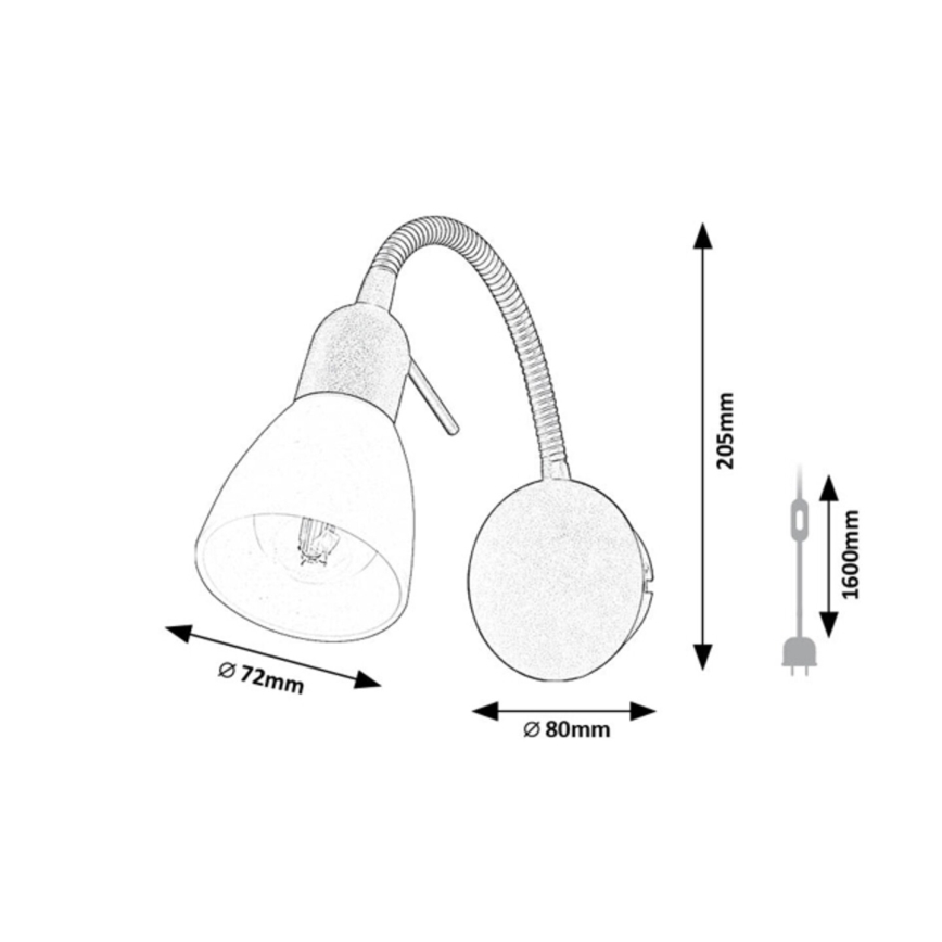 Rabalux - Επιτοίχιο φωτιστικό 1xE14/40W/230V