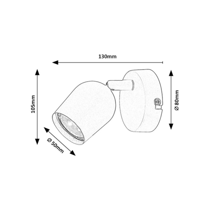 Rabalux - Επιτοίχιο φωτιστικό σποτ 1xGU10/15W/230V μαύρο