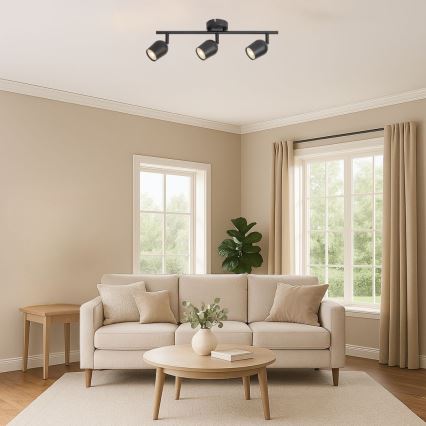 Rabalux - Φωτιστικό σποτ 3xGU10/15W/230V μαύρο