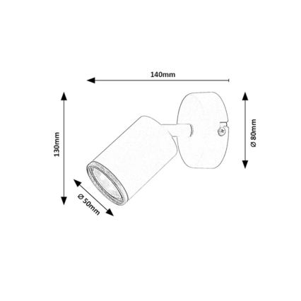 Rabalux - Επιτοίχιο σποτ 1xGU10/15W/230V μαύρο