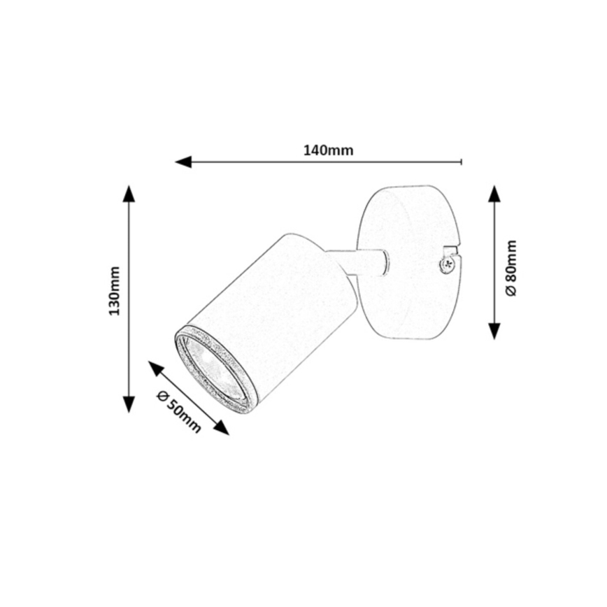 Rabalux - Επιτοίχιο σποτ 1xGU10/15W/230V μαύρο