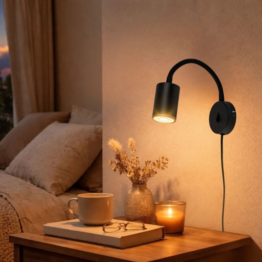 Rabalux - Επιτοίχιο σποτ 1xGU10/15W/230V μαύρο