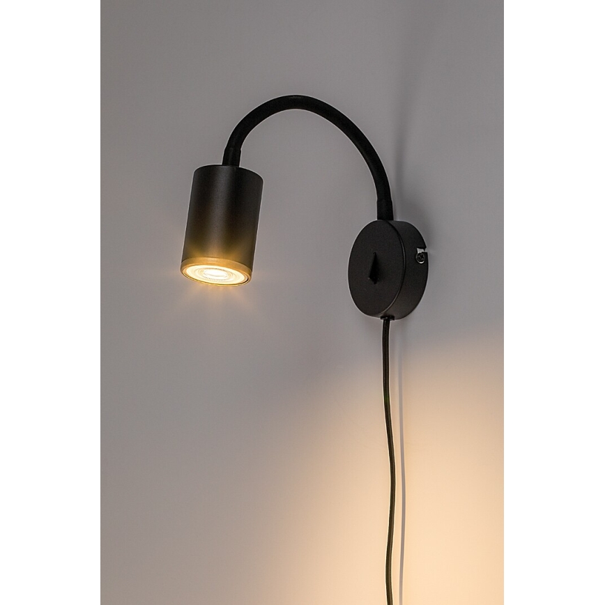 Rabalux - Επιτοίχιο σποτ 1xGU10/15W/230V μαύρο