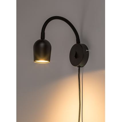 Rabalux - Επιτοίχιο φωτιστικό σποτ 1xGU10/15W/230V μαύρο