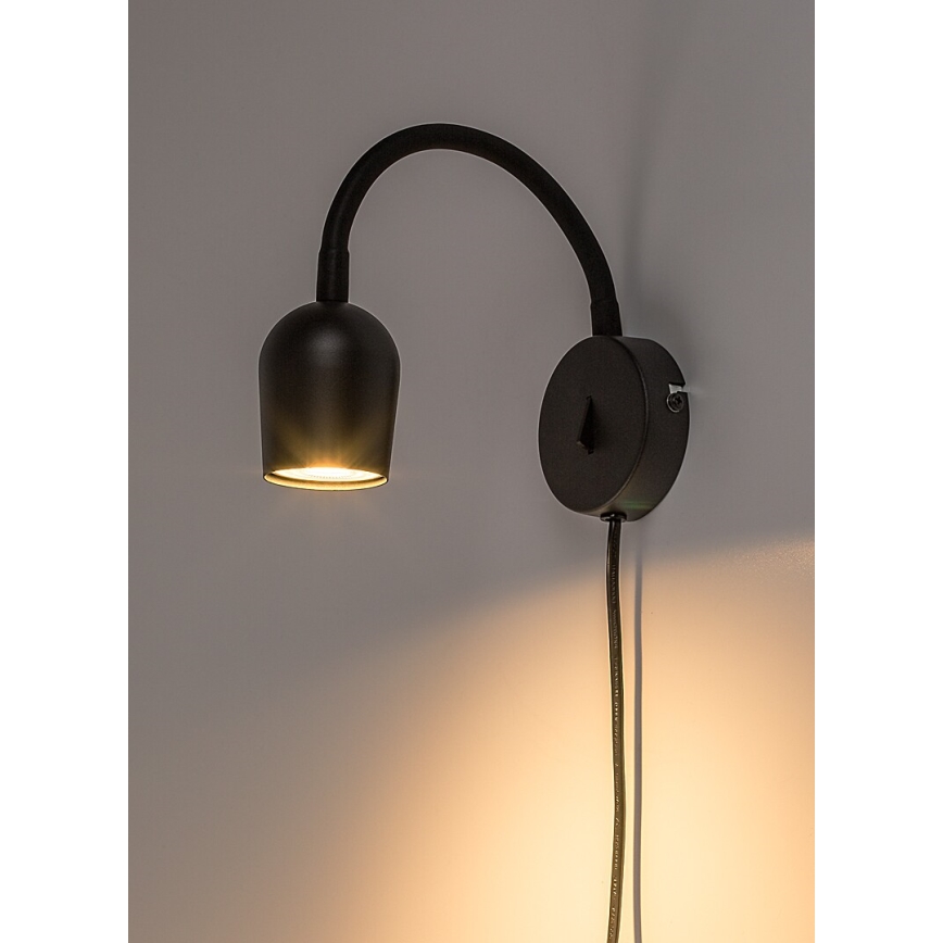 Rabalux - Επιτοίχιο φωτιστικό σποτ 1xGU10/15W/230V μαύρο