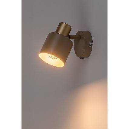 Rabalux - Επιτοίχιο φωτιστικό σποτ 1xE14/10W/230V μπεζ