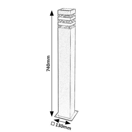 Rabalux - Λάμπα εξωτερικού χώρου 1xE27/12W/230V IP44