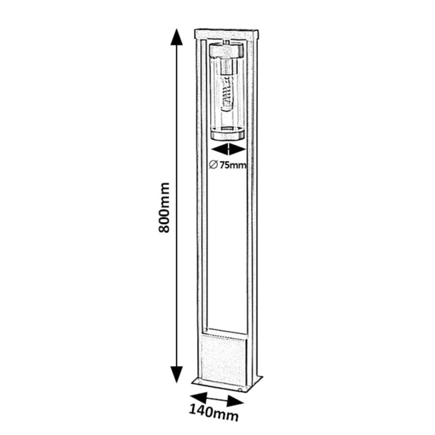Rabalux - Λάμπα εξωτερικού χώρου 1xE27/12W/230V IP44