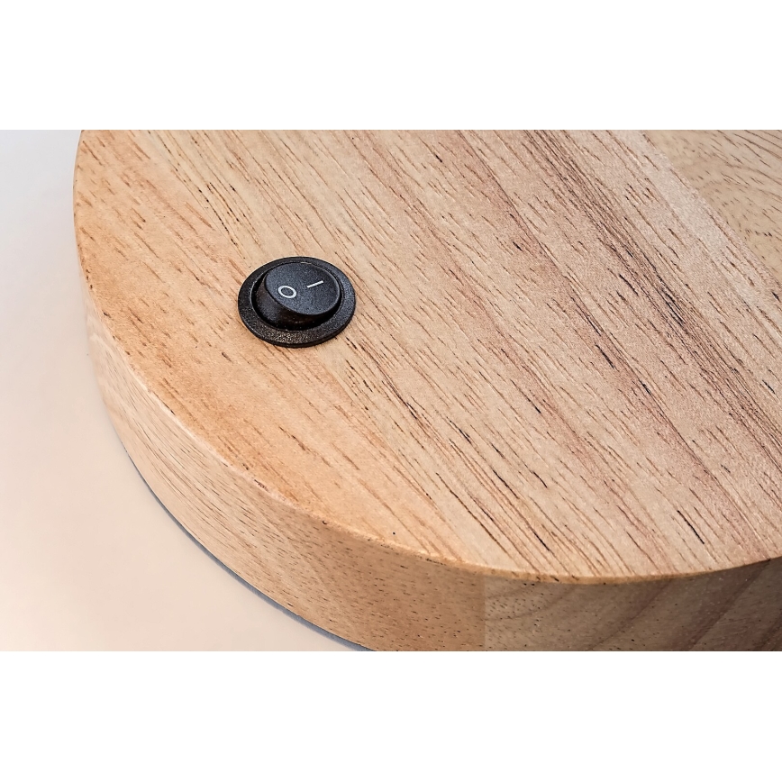 Rabalux - Επιτραπέζιο φωτιστικό 1xE14/25W/230V από καουτσουκόδεντρο