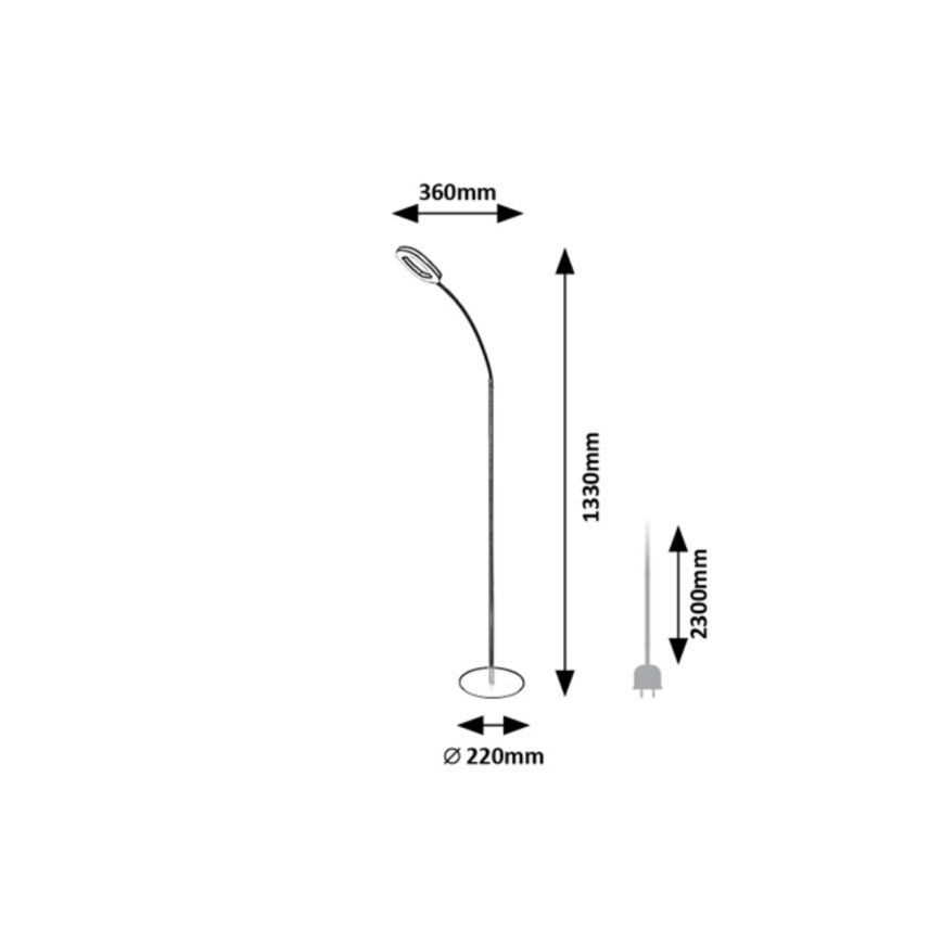 Rabalux - LED Επιδαπέδιος Αισθητήρας Ρυθμιζόμενος Φωτισμός LED/11W/230V 3000K