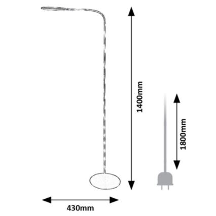 Rabalux - LED Dimming touch επιδαπέδια λάμπα LED/10W/230V 3000-6000K γκρι