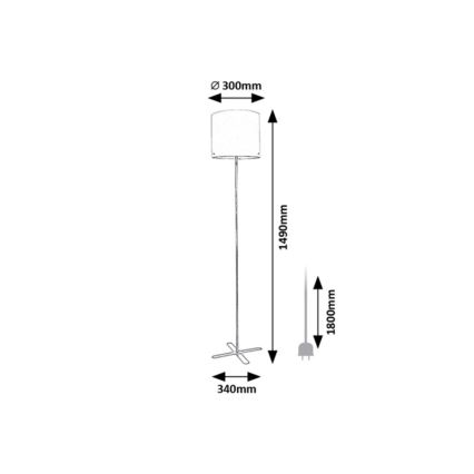 Rabalux - Επιδαπέδια λάμπα 1xE27/40W/230V λευκό/μαύρο