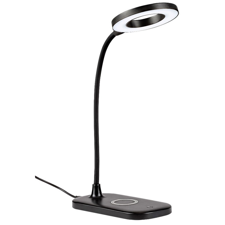 Rabalux - Επιτραπέζιο LED φωτιστικό αφής με ρύθμιση φωτεινότητας και ασύρματη φόρτιση LED/5W/5V 2700-6000K μαύρο