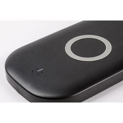 Rabalux - Επιτραπέζιο LED φωτιστικό αφής με ρύθμιση φωτεινότητας και ασύρματη φόρτιση LED/5W/5V 2700-6000K μαύρο