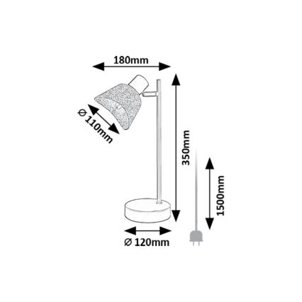 Rabalux - Eπιτραπέζιο φωτιστικό 1xE14/10W/230V