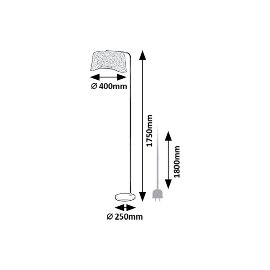 Rabalux - Επιδαπέδιο φωτιστικό 1xE27/10W/230V