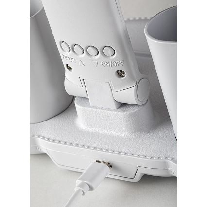 Rabalux - Ρυθμιζόμενη επιτραπέζια λάμπα LED με ανεμιστήρα LED/7W/5V 3000/4000/6500K