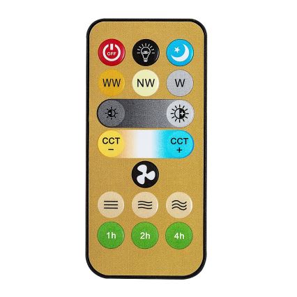 Rabalux - LED επιδαπέδιο φωτιστικό με ρυθμιζόμενη φωτεινότητα και ανεμιστήρα 1xE27/16W/230V 3000-6500K + τηλεχειριστήριο