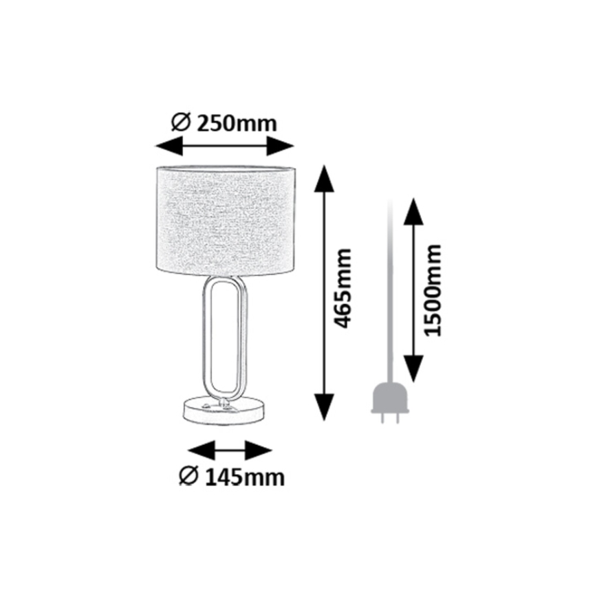 Rabalux - Επιτραπέζιο φωτιστικό LED 1xE27/60W/230V + LED/8W