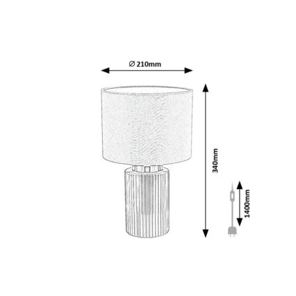 Rabalux - Επιτραπέζιο φωτιστικό 1xE14/40W/230V γκρι