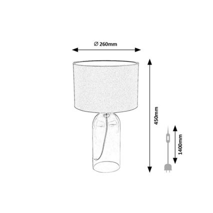 Rabalux - Επιτραπέζιο φωτιστικό 1xE14/40W/230V, Ø 26 εκ.