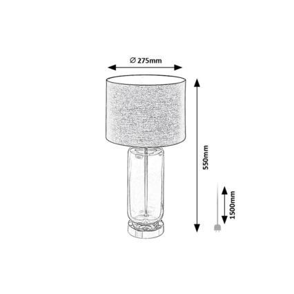 Rabalux - Επιτραπέζιο φωτιστικό 1xE27/60W/230V