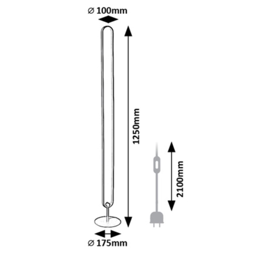 Rabalux - LED RGB Dimmable φωτιστικό δαπέδου LED/19W/230V + τηλεχειριστήριο