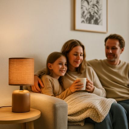 Rabalux - Επιτραπέζιο φωτιστικό 1xE14/40W/230V καφέ