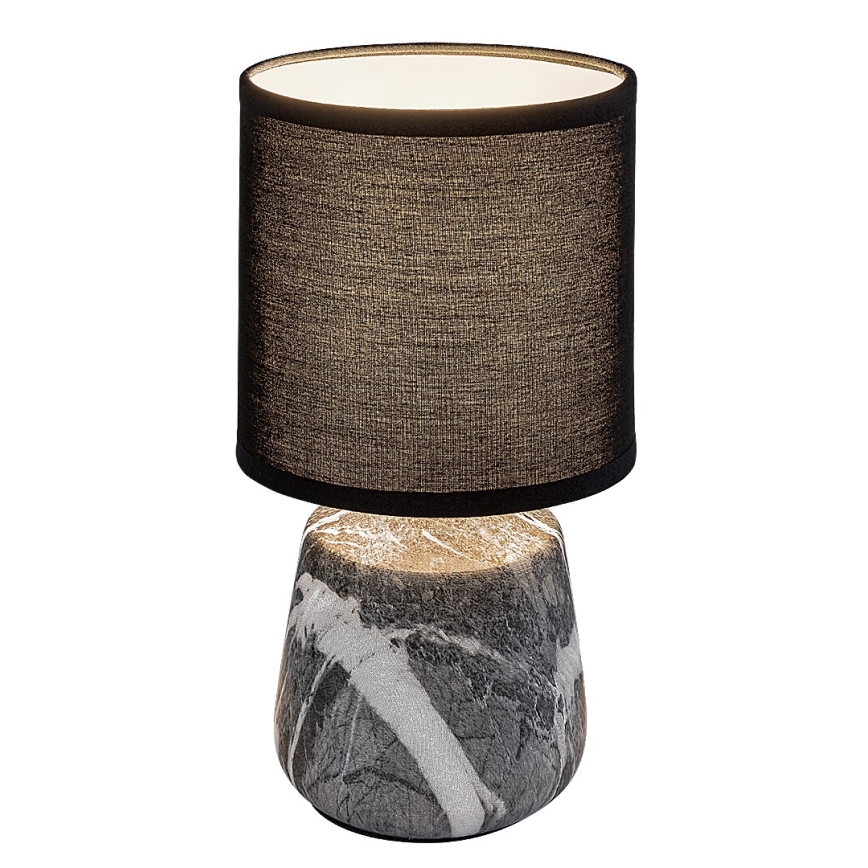 Rabalux - Επιτραπέζιο φωτιστικό 1xE14/40W/230V μαύρο/μαρμάρινο ντεκόρ