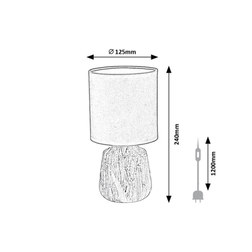 Rabalux - Επιτραπέζιο φωτιστικό 1xE14/40W/230V μαύρο/μαρμάρινο ντεκόρ