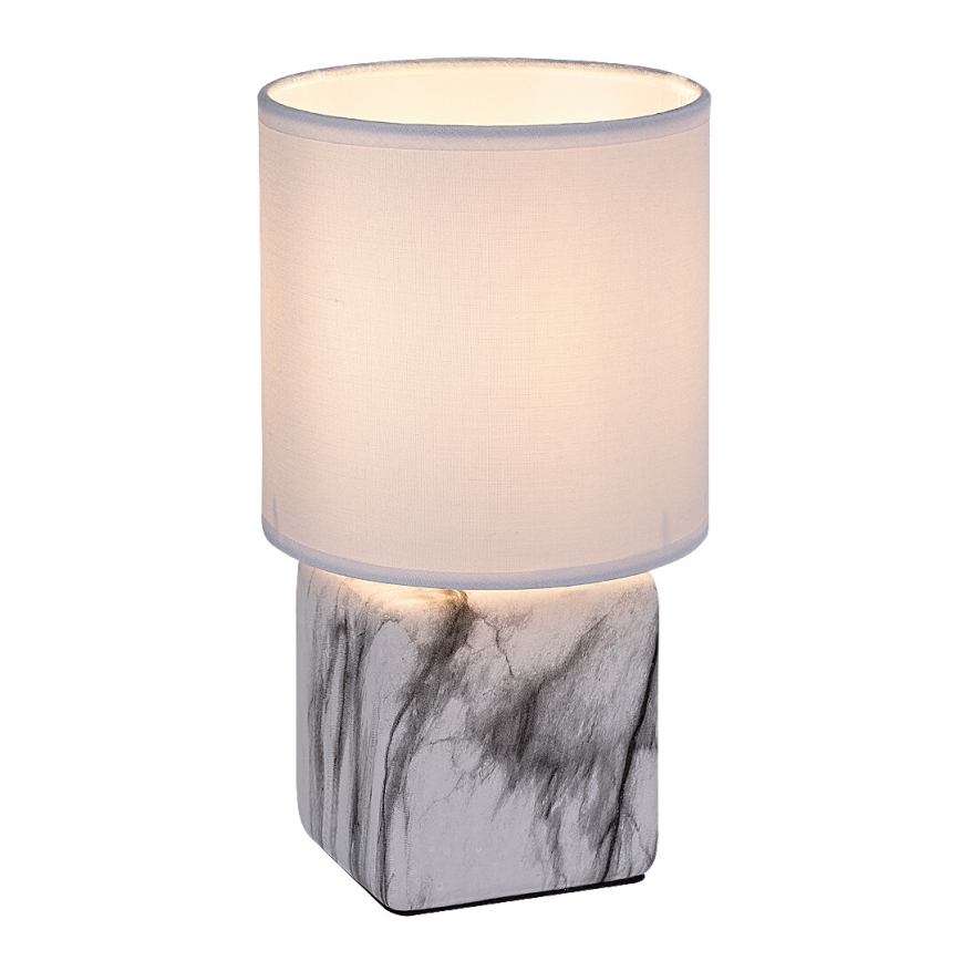 Rabalux - Επιτραπέζιο φωτιστικό 1xE14/40W/230V λευκό/σχέδιο μαρμάρου