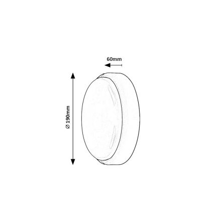 Rabalux - Φωτιστικό οροφής εξωτερικού χώρου LED LED/15W/230V IP54 μαύρο