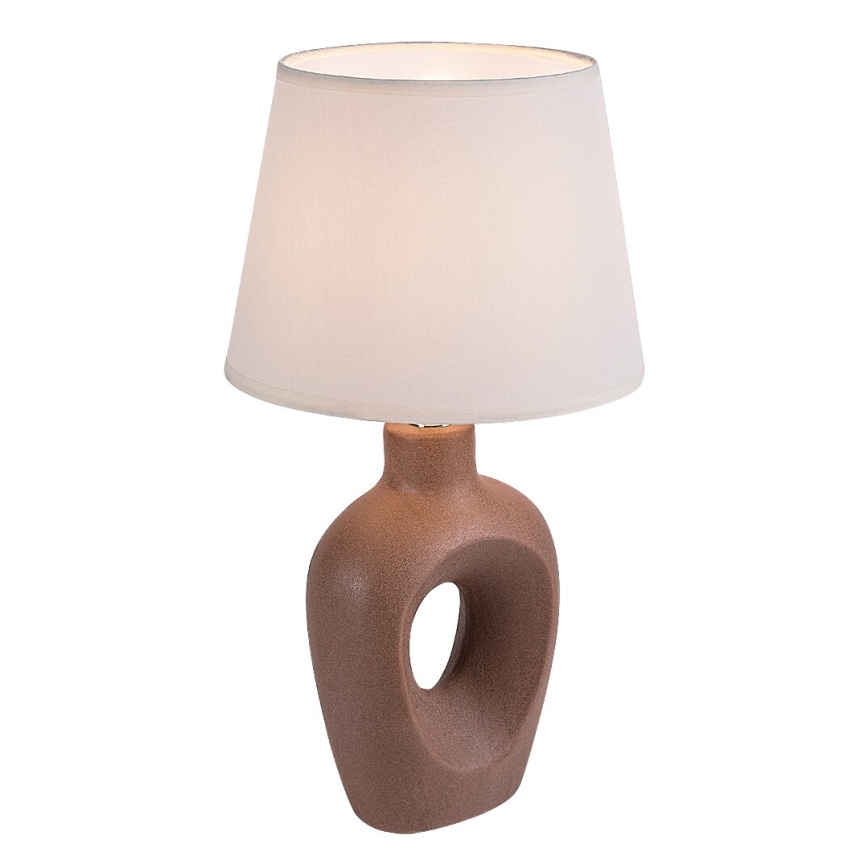 Rabalux - Επιτραπέζιο φωτιστικό 1xE14/25W/230V καφέ/κρεμ