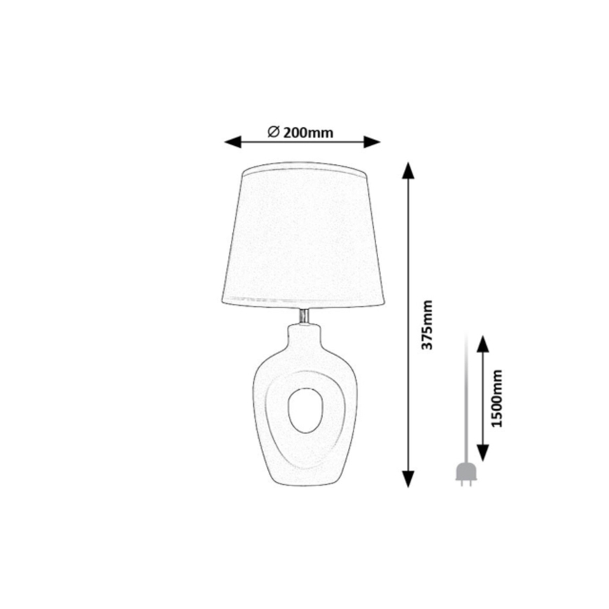 Rabalux - Επιτραπέζιο φωτιστικό 1xE14/25W/230V καφέ/κρεμ