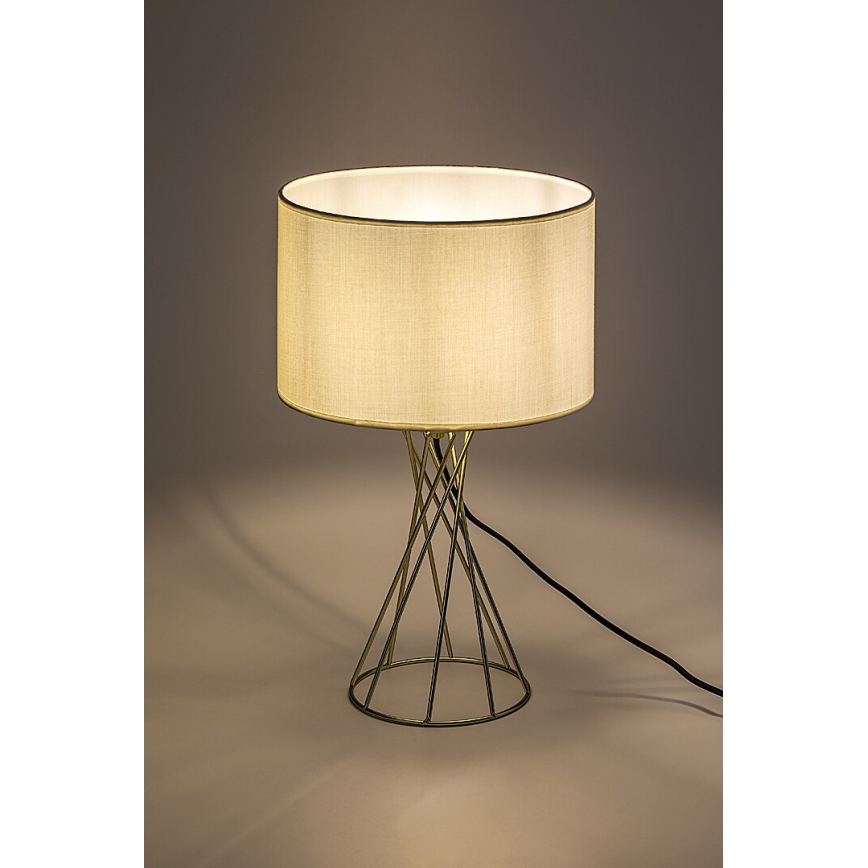 Rabalux - Επιτραπέζιο φωτιστικό 1xE27/40W/230V χρυσό/λευκό