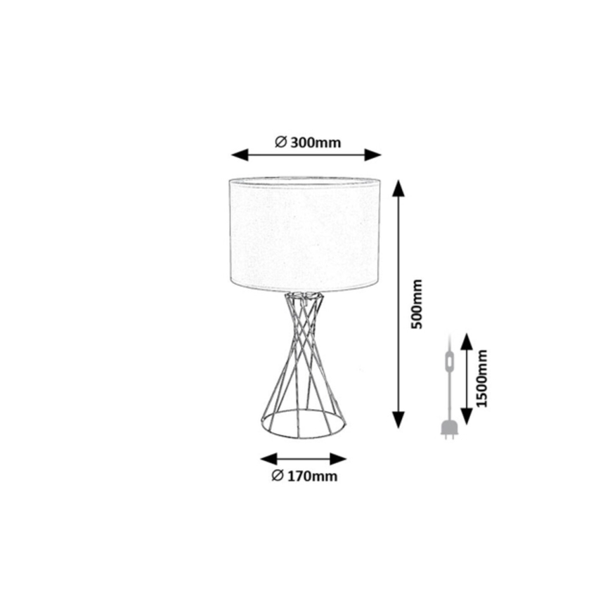 Rabalux - Επιτραπέζιο φωτιστικό 1xE27/40W/230V χρυσό/λευκό