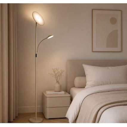 Rabalux - LED ρυθμιζόμενο φωτιστικό δαπέδου LED/23W/230V 3000/4200/6500 μπεζ
