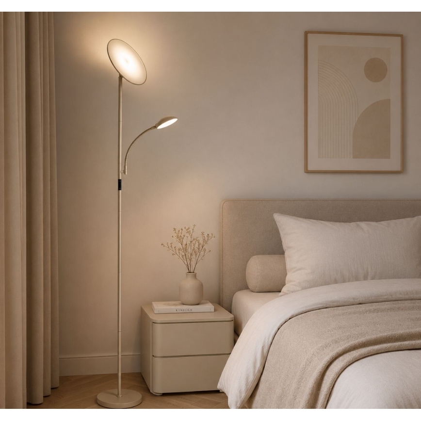 Rabalux - LED ρυθμιζόμενο φωτιστικό δαπέδου LED/23W/230V 3000/4200/6500 μπεζ