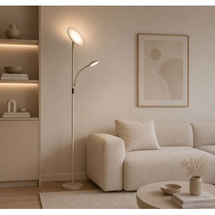 Rabalux - LED ρυθμιζόμενο φωτιστικό δαπέδου LED/23W/230V 3000/4200/6500 μπεζ