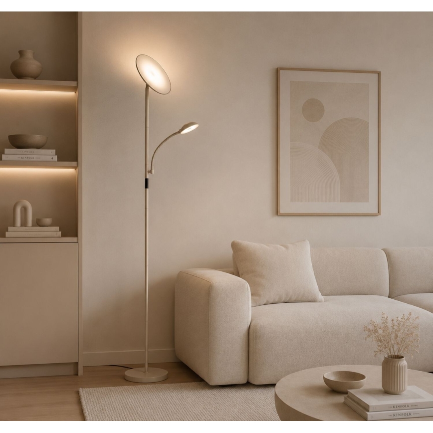 Rabalux - LED ρυθμιζόμενο φωτιστικό δαπέδου LED/23W/230V 3000/4200/6500 μπεζ