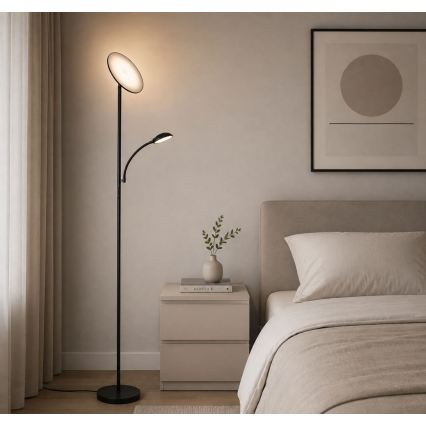 Rabalux - LED Ρυθμιζόμενη επιδαπέδια λάμπα LED/23W/230V 3000/4200/6500 μαύρη
